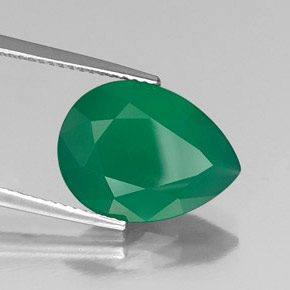 Ágata verde natural de 5,65 ct, transparente, transparente / translúcido