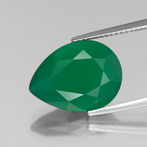 Ágata verde natural de 5,79 ct, transparente, transparente / translúcido