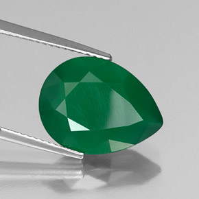 Ágata verde natural de 5,97 ct, transparente, transparente / translúcido