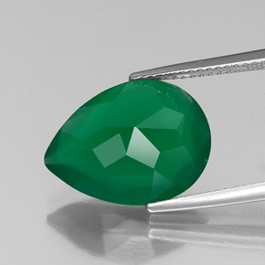 Ágata verde natural de 5,97 ct, transparente, transparente / translúcido