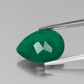 Ágata verde natural de 6,29 ct, transparente, transparente / translúcido