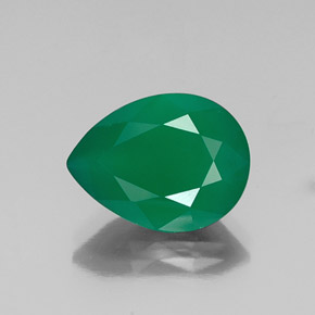 Ágata verde natural de 6,88 ct, transparente, transparente / translúcido