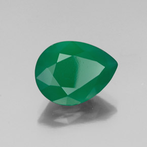Ágata verde natural de 6,88 ct, transparente, transparente / translúcido