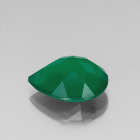 Ágata verde natural de 6,88 ct, transparente, transparente / translúcido