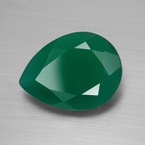 Ágata verde natural de 7,26 ct, transparente, transparente / translúcido