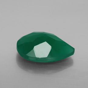 Ágata verde natural de 7,26 ct, transparente, transparente / translúcido