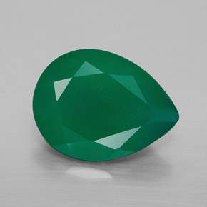 Ágata verde natural de 7,24 ct, transparente, transparente / translúcido