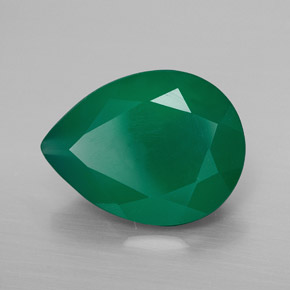 Ágata verde natural de 7,24 ct, transparente, transparente / translúcido