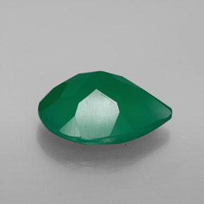 Ágata verde natural de 7,24 ct, transparente, transparente / translúcido