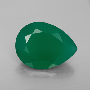 Ágata verde natural de 7,40 ct, transparente, transparente / translúcido
