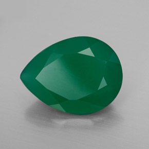 Ágata verde natural de 7,40 ct, transparente, transparente / translúcido