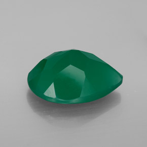 Ágata verde natural de 7,40 ct, transparente, transparente / translúcido