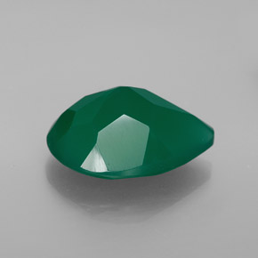 Ágata verde natural de 7,20 ct, transparente, transparente / translúcido