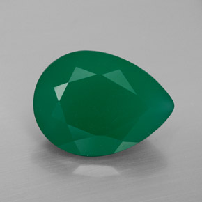 Ágata verde natural de 7,57 ct, transparente, transparente / translúcido