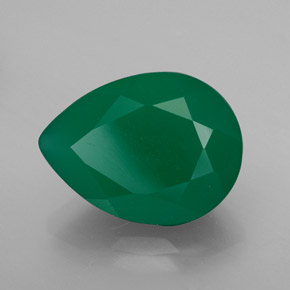 Ágata verde natural de 7,57 ct, transparente, transparente / translúcido