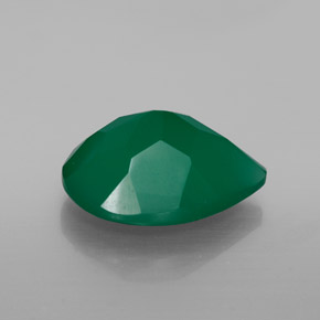 Ágata verde natural de 7,57 ct, transparente, transparente / translúcido