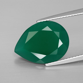 Ágata verde natural de 5,16 ct, transparente, transparente / translúcido