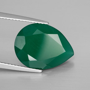 Ágata verde natural de 5,16 ct, transparente, transparente / translúcido