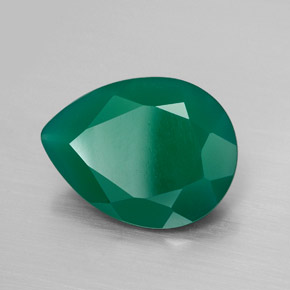 Ágata verde natural de 6,15 ct, transparente, transparente / translúcido