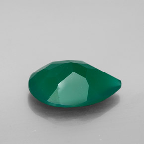 Ágata verde natural de 6,15 ct, transparente, transparente / translúcido