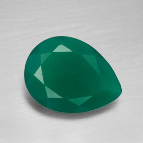 Ágata verde natural de 6,15 ct, transparente, transparente / translúcido