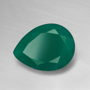 Ágata verde natural de 6,15 ct, transparente, transparente / translúcido