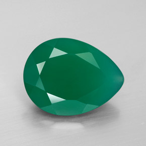 Ágata verde natural de 6,64 ct, transparente, transparente / translúcido