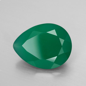 Ágata verde natural de 6,64 ct, transparente, transparente / translúcido