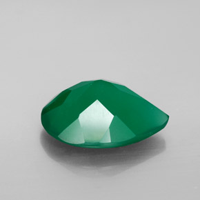 Ágata verde natural de 6,64 ct, transparente, transparente / translúcido
