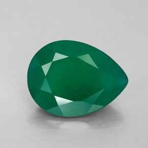 Ágata verde natural de 6,53 ct, transparente, transparente / translúcido