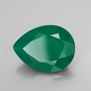 Ágata verde natural de 6,53 ct, transparente, transparente / translúcido