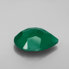Ágata verde natural de 6,53 ct, transparente, transparente / translúcido