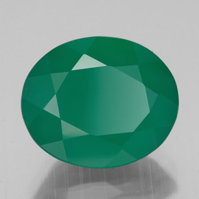 Ágata verde natural de 4,52 ct, transparente, transparente / translúcido