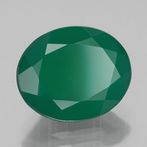 Ágata verde natural de 3,75 ct, transparente, transparente / translúcido
