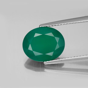 Ágata verde natural de 3,65 ct, transparente, transparente / translúcido
