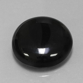 Ágata negro natural de 18,29 ct, corte redondo, opaco