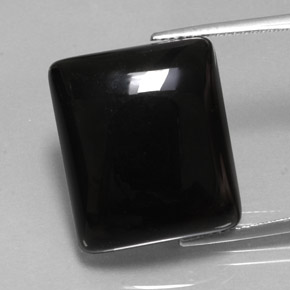 Ágata negro natural de 23,85 ct, baguette, opaco
