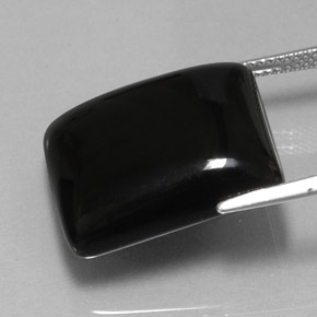 Ágata negro natural de 23,85 ct, baguette, opaco