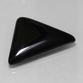 Ágata negro natural de 16,78 ct, trillón, opaco
