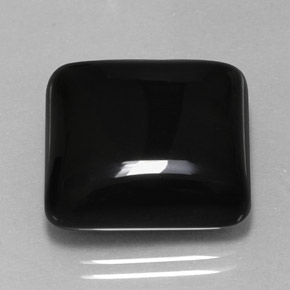 Ágata negro natural de 21,98 ct, cuadrado, opaco