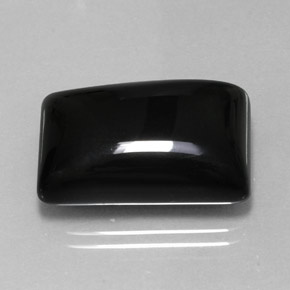 Ágata negro natural de 19,22 ct, baguette, opaco