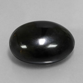 Ágata negro natural de 18,59 ct, corte óvalo, opaco