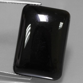 Ágata negro natural de 22,39 ct, baguette, opaco