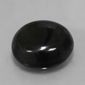 Ágata negro natural de 15,06 ct, corte redondo, opaco