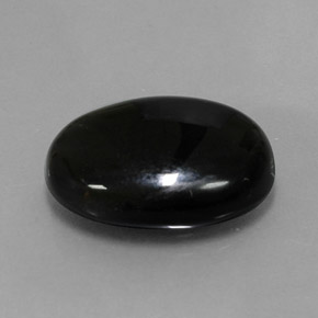 Ágata negro natural de 10,17 ct, corte óvalo, opaco