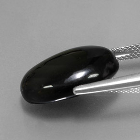 Ágata negro natural de 10,17 ct, corte óvalo, opaco