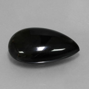 Ágata Negro natural de 10.43 ct, En forma de pera, Opaco