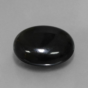 Ágata negro natural de 10,40 ct, corte óvalo, opaco