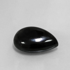 Ágata negro natural de 11,73 ct, en forma de pera, opaco