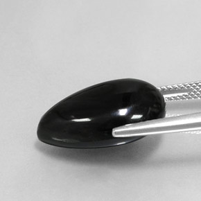 Ágata negro natural de 11,73 ct, en forma de pera, opaco